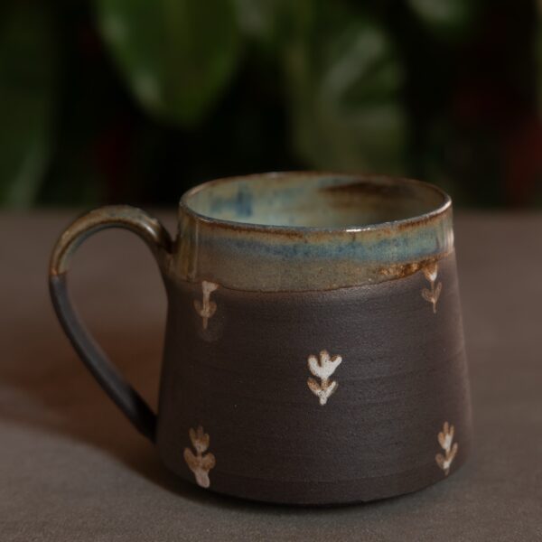 White Floral motif Mug