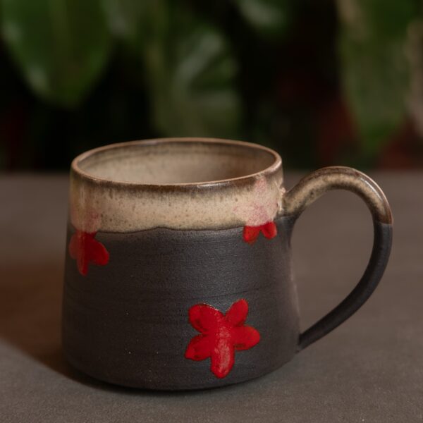 Red Floral Mug