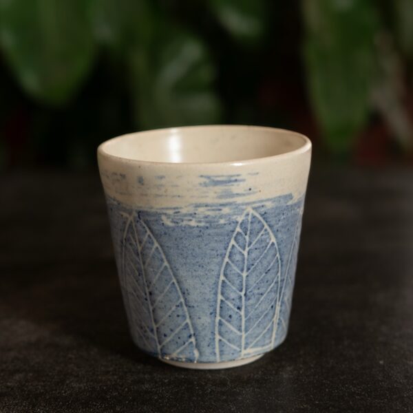 Blue leaf tumbler